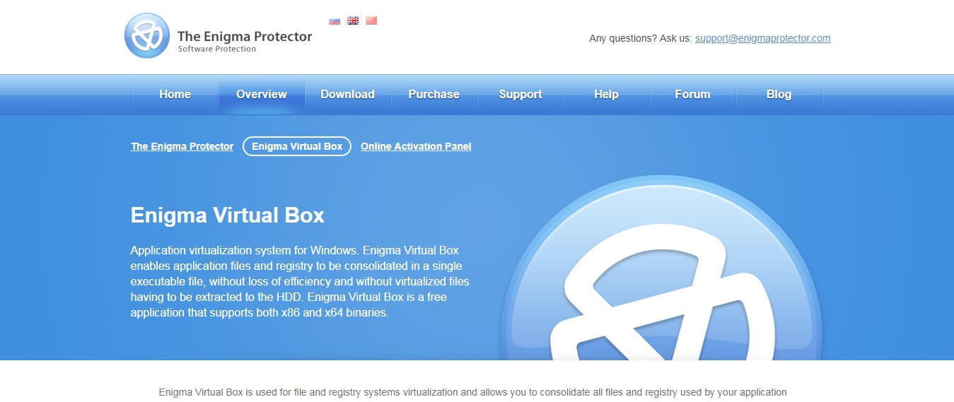 Enigma virtual box as Sandboxie substitutes